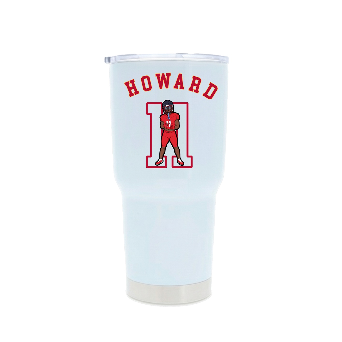 30oz Stainless Steel Tumbler — Shirsey Arch in White