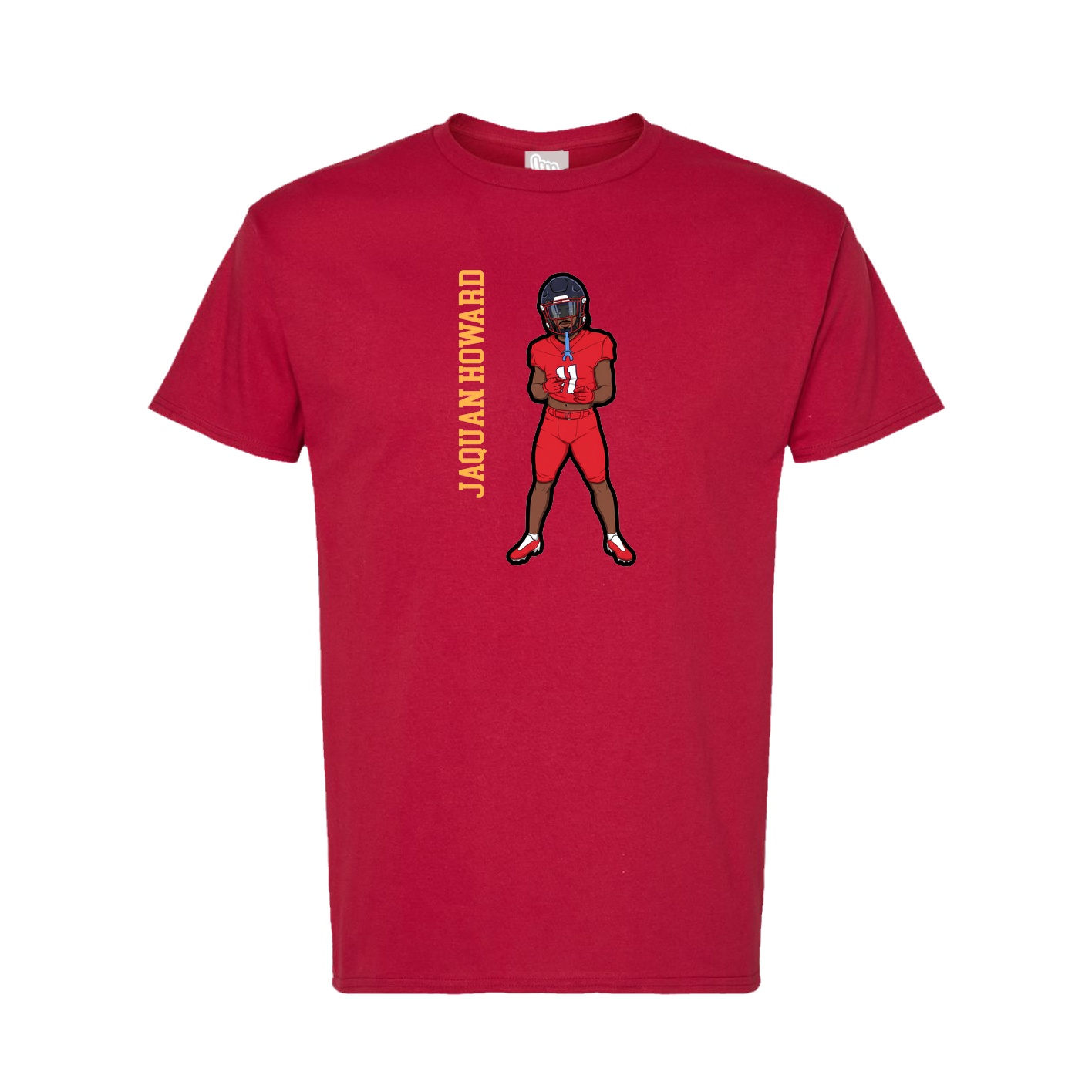 Tee — Name Vertical in Crimson