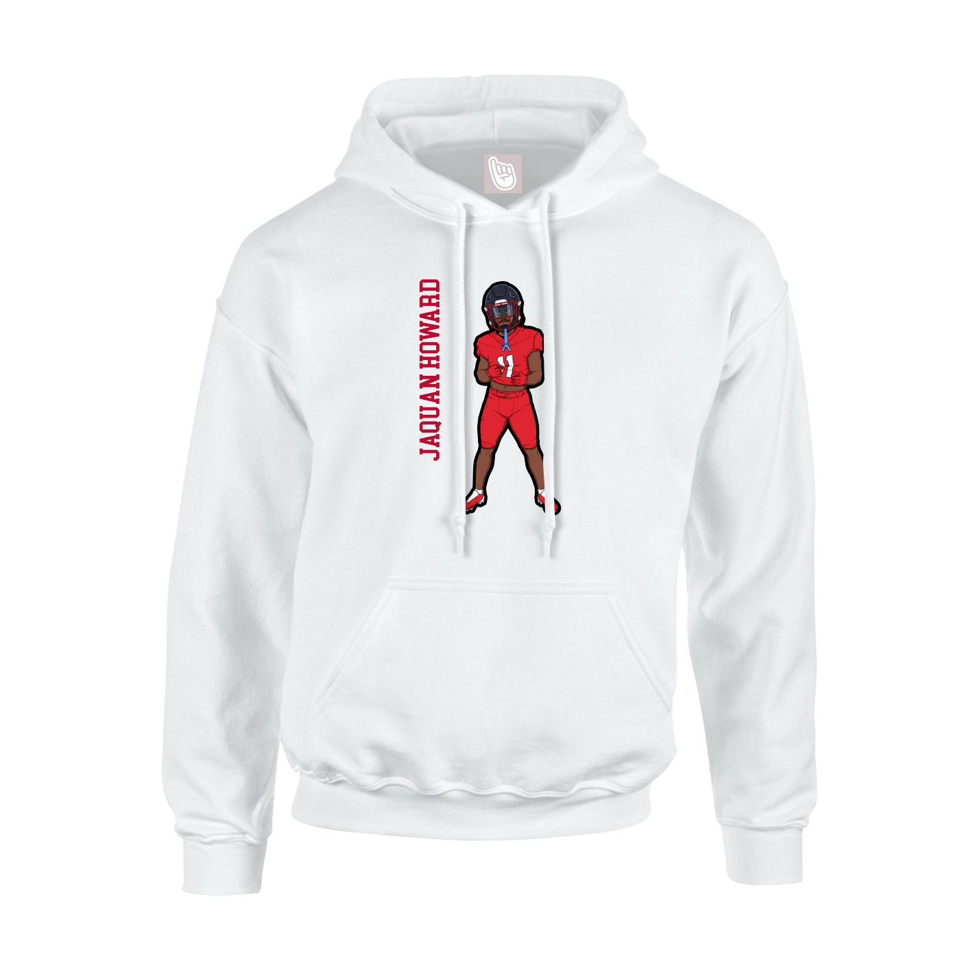 Hoodie — Name Vertical in White