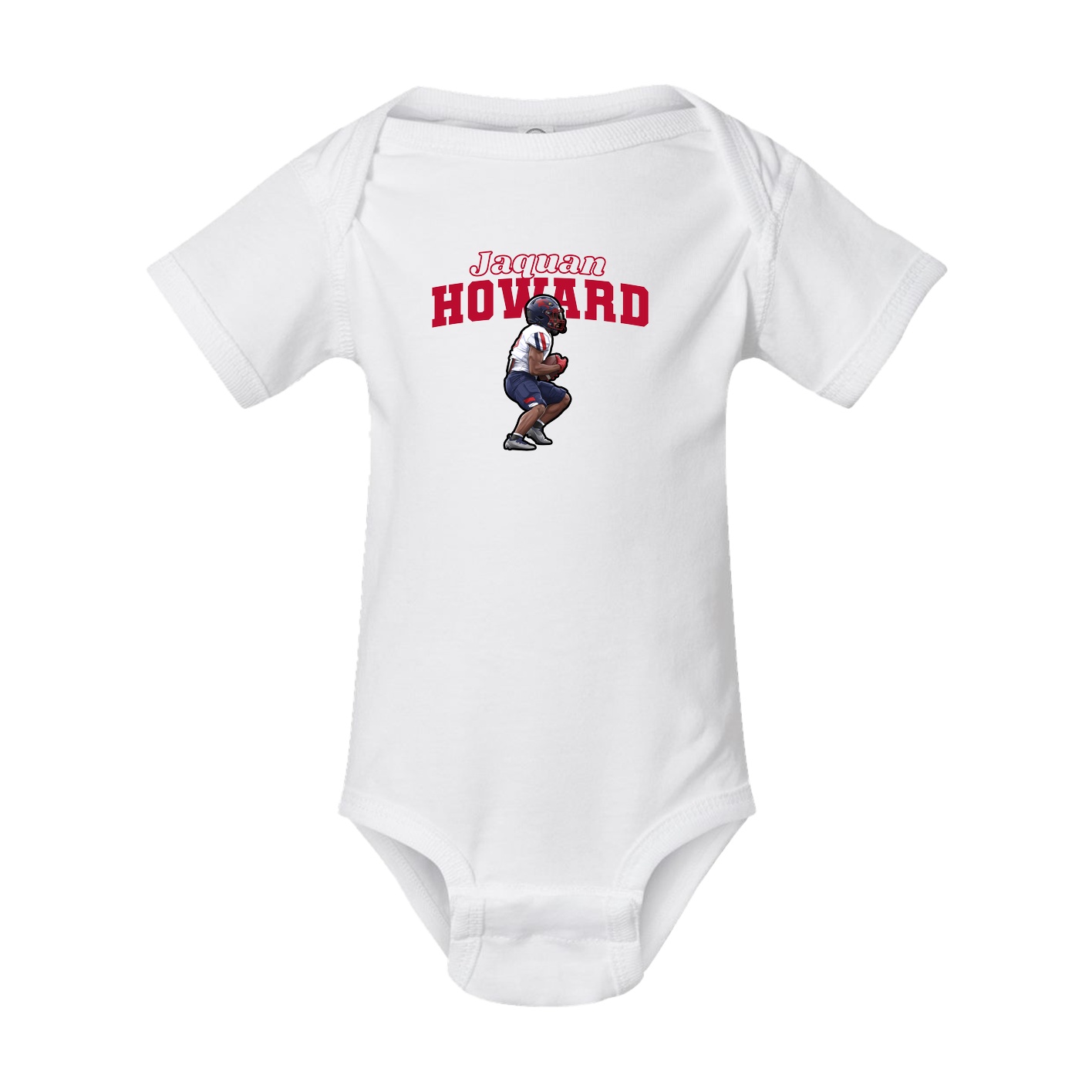 Baby Onesie — Name Arch in White