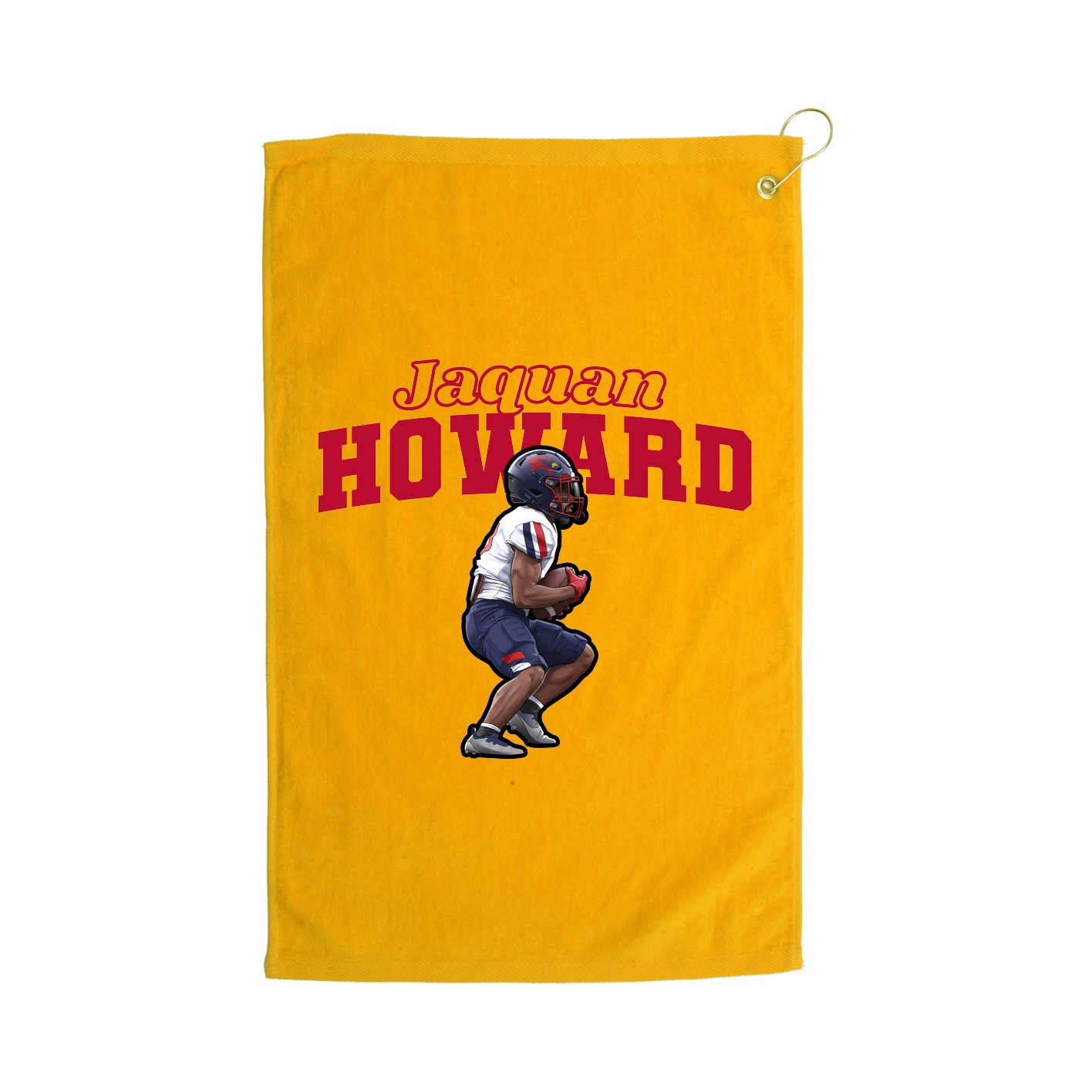 Golf Towel — Name Arch in Gold