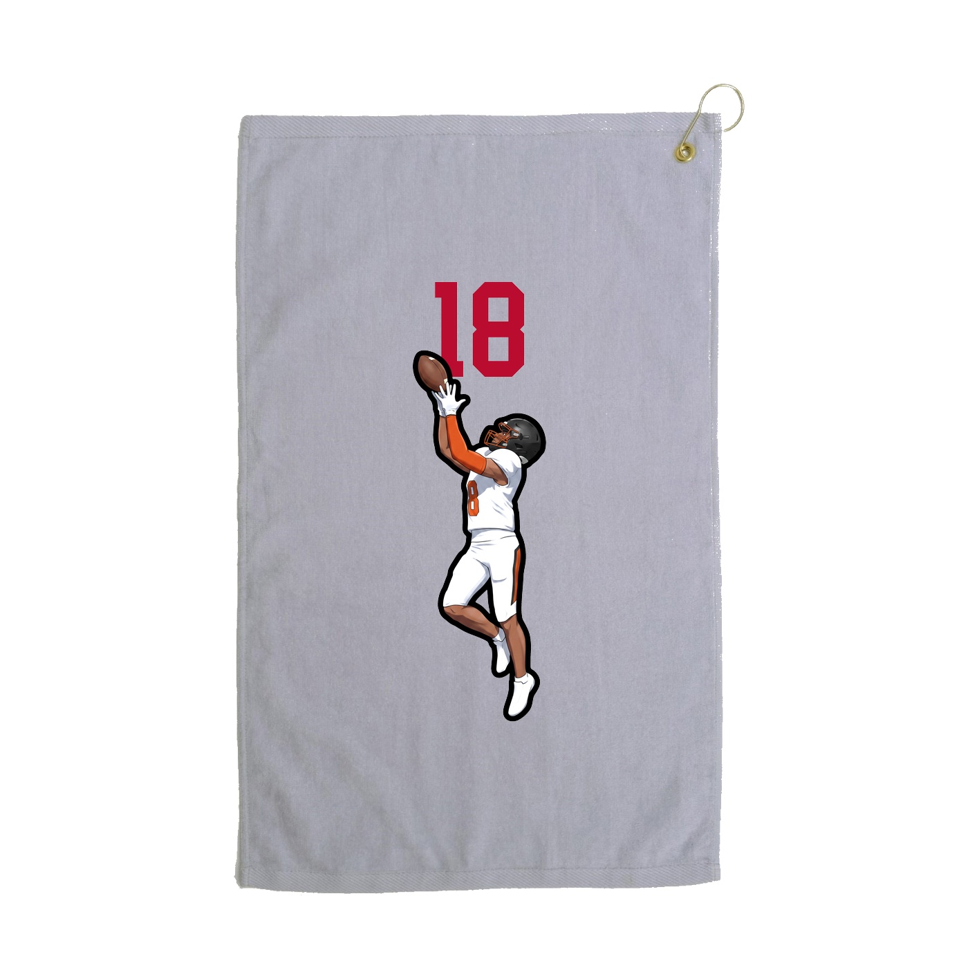Golf Towel — Number Top in Grey