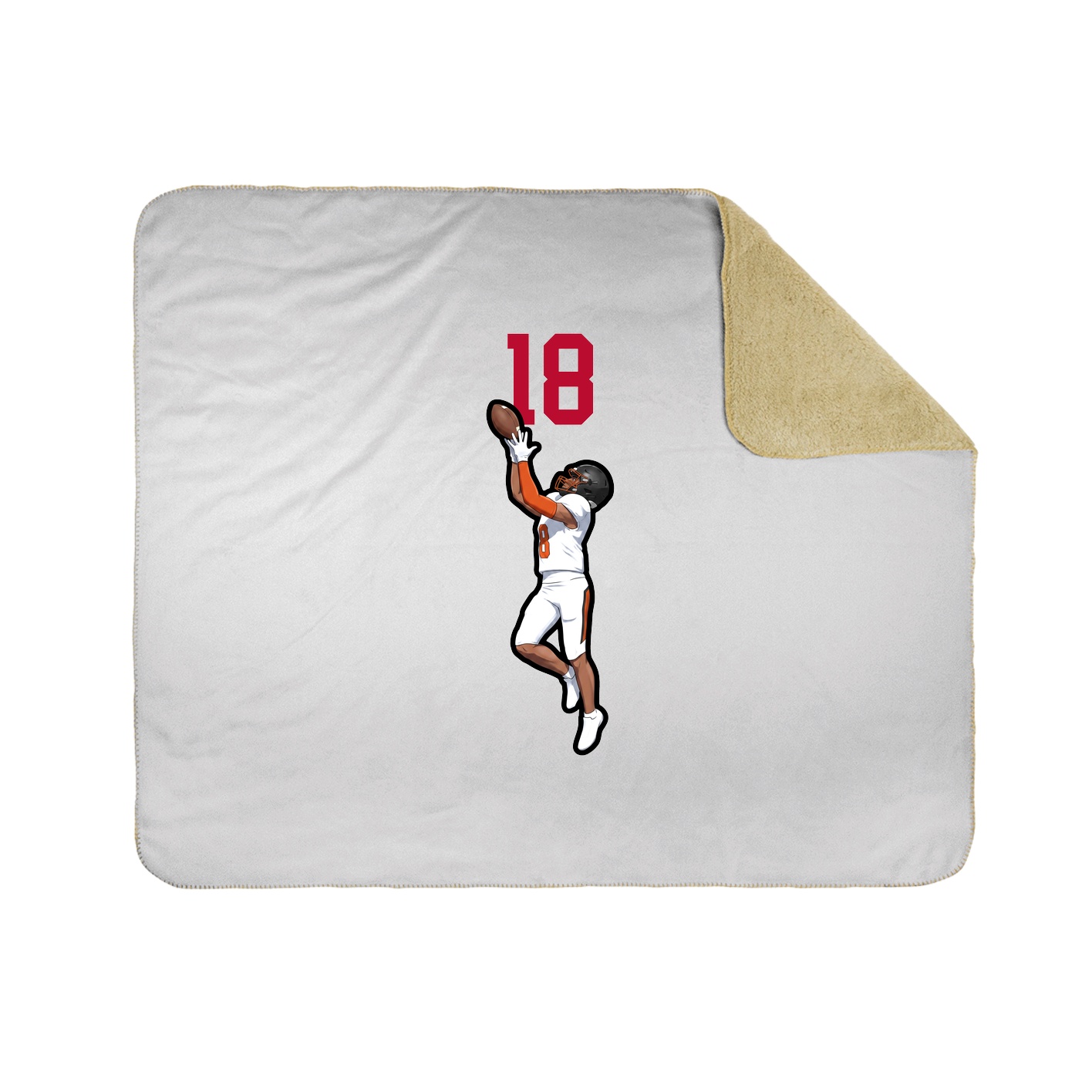 Throw Blanket — Number Top in White