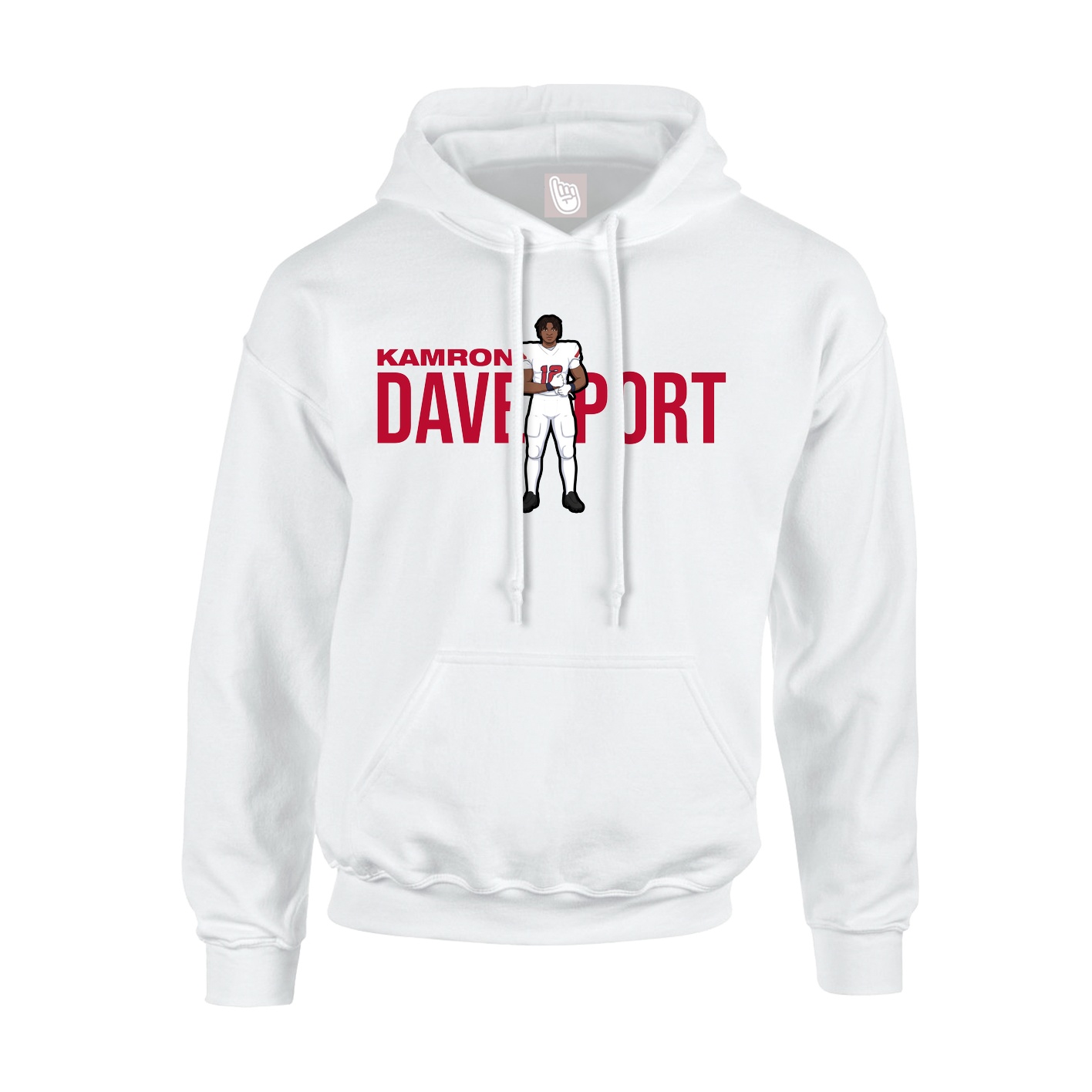 Youth Hoodie — Player Name in White