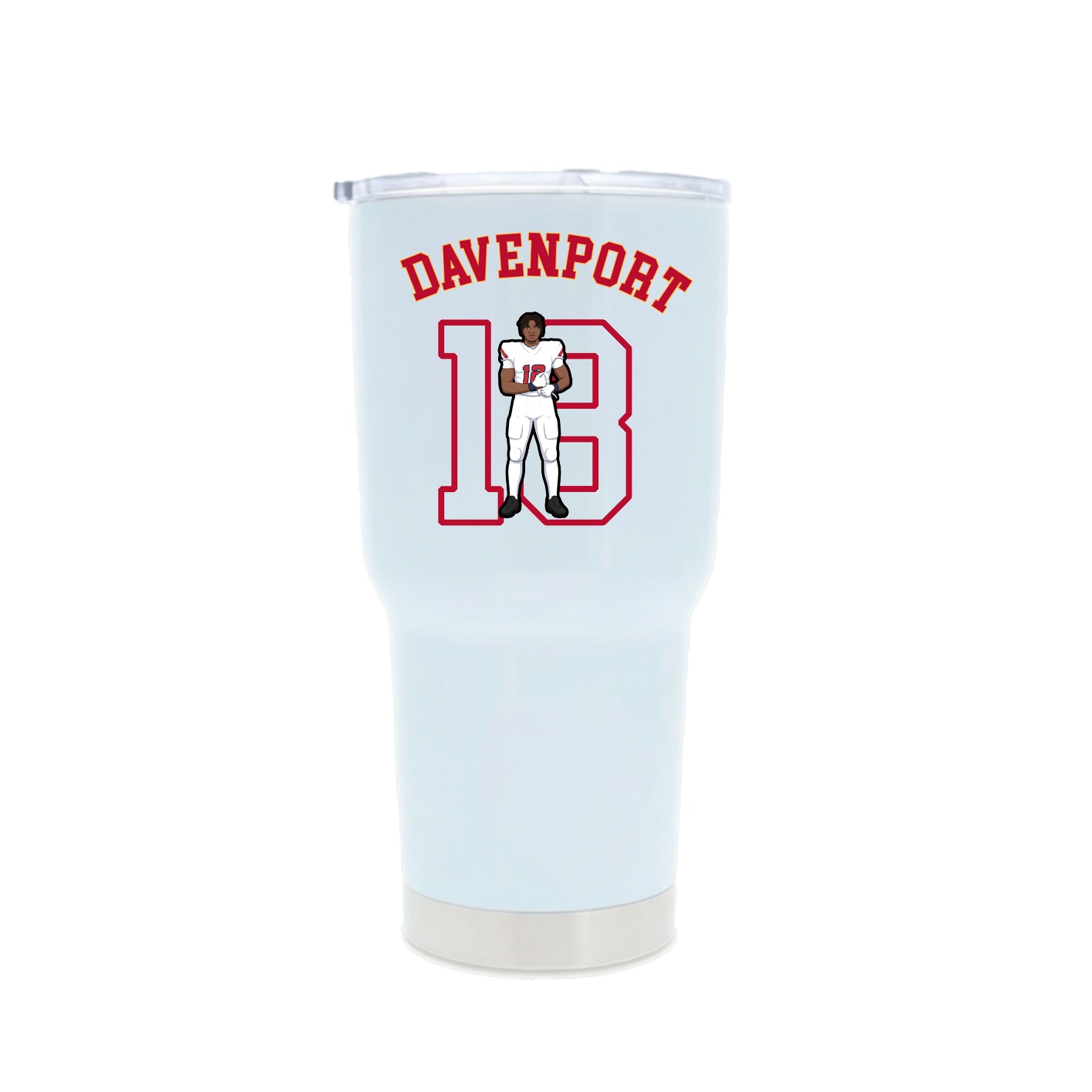 30oz Stainless Steel Tumbler — Shirsey Arch in White