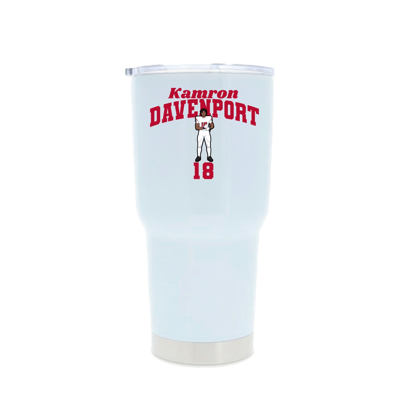 30oz Stainless Steel Tumbler — Signature Arch in White