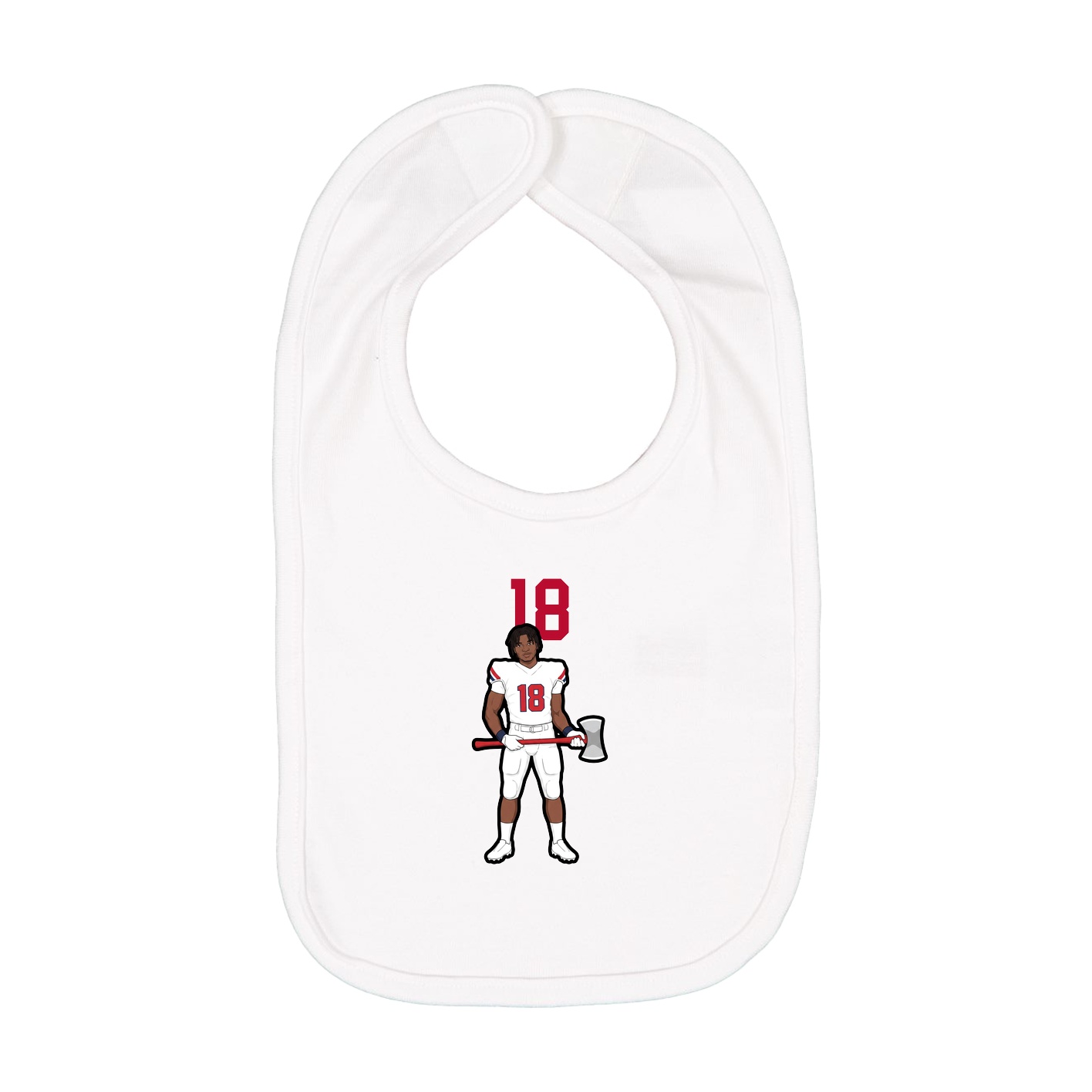Infant Bib — Number Top in White