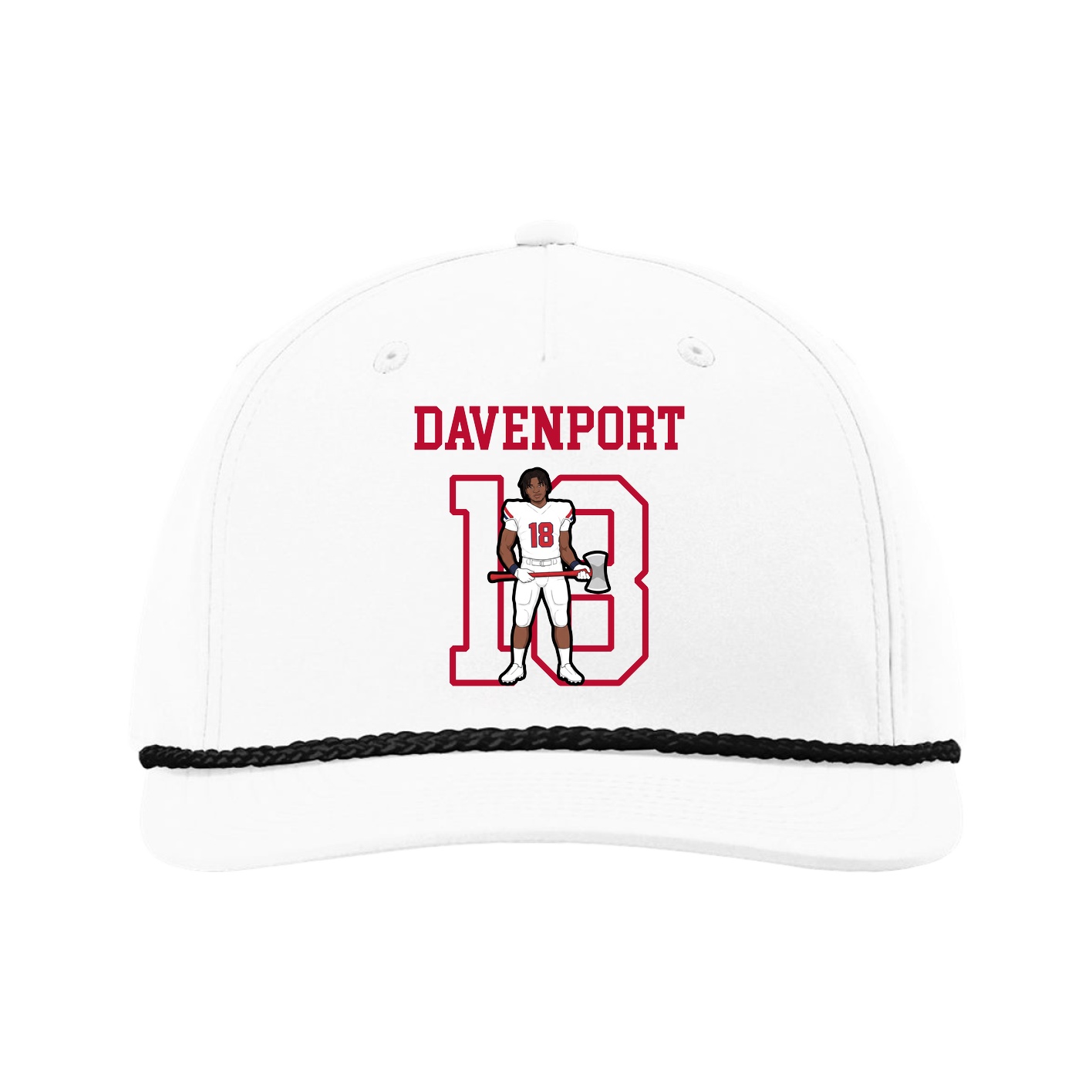 Five-Panel Classic Rope Cap — Shirsey in White