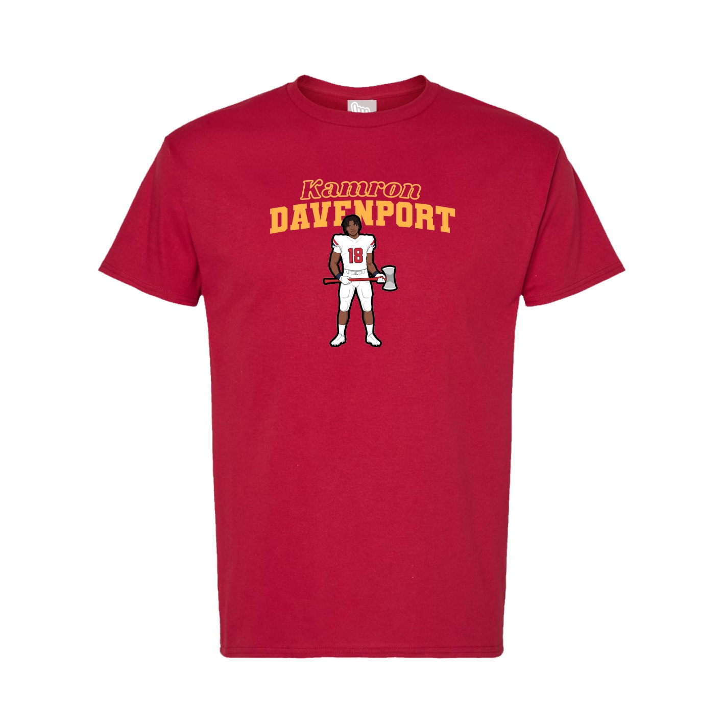 Tee — Name Arch in Crimson