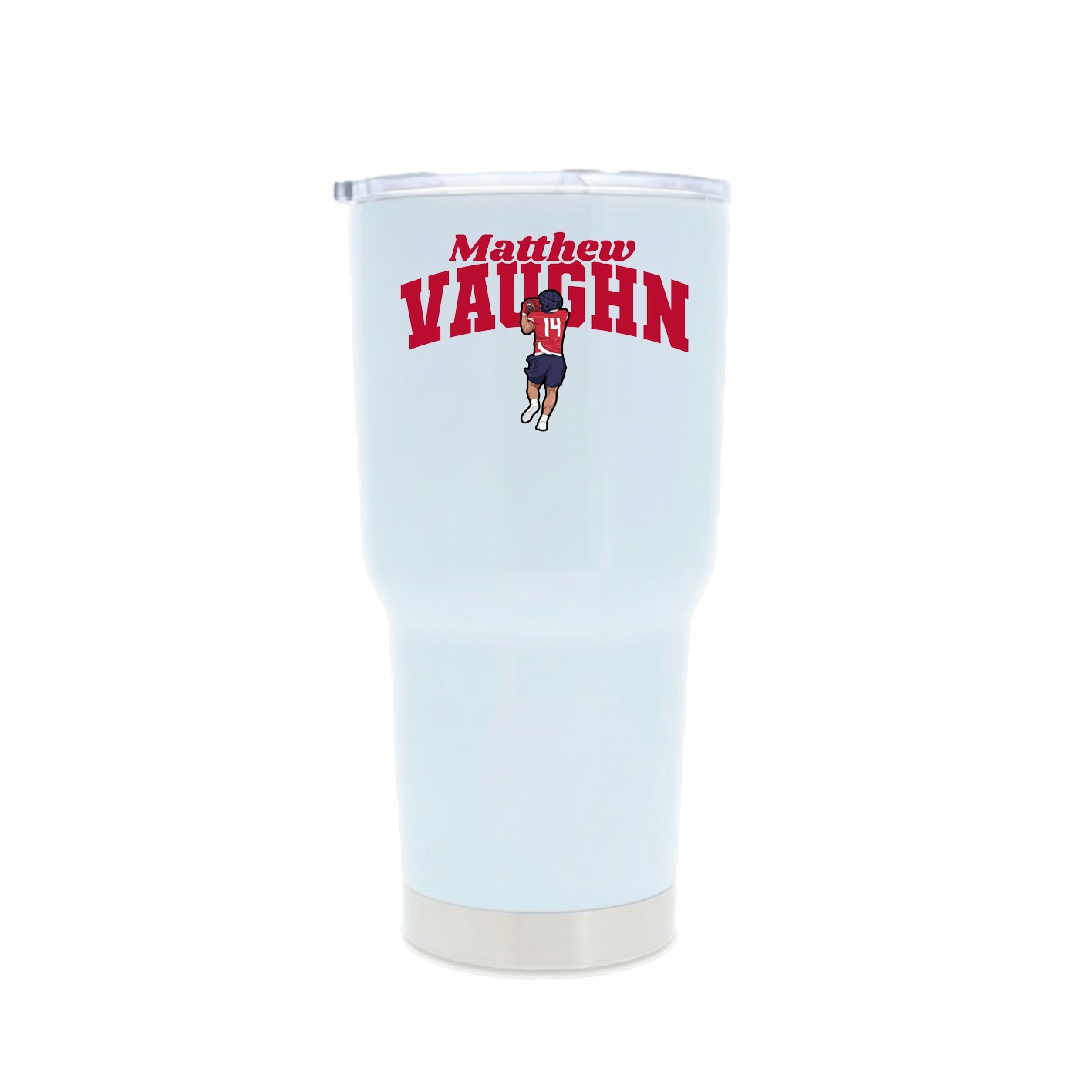30oz Stainless Steel Tumbler — Signature Arch in White
