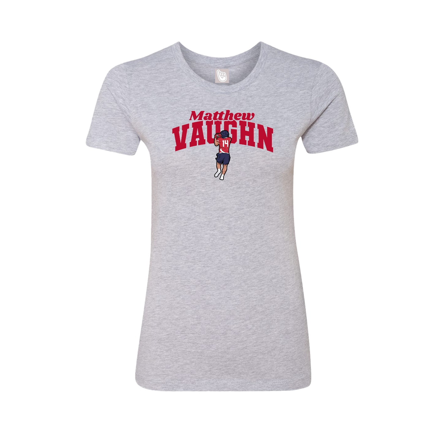 Fitted Women's Tee — Signature Arch in Grey