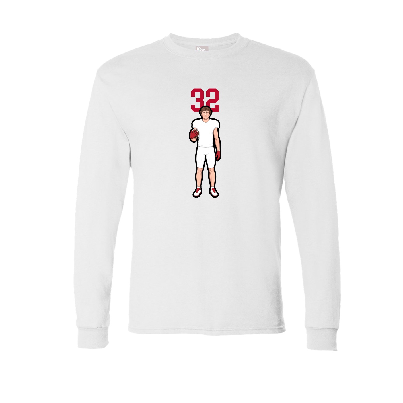 Long Sleeve Tee — Number Top in White