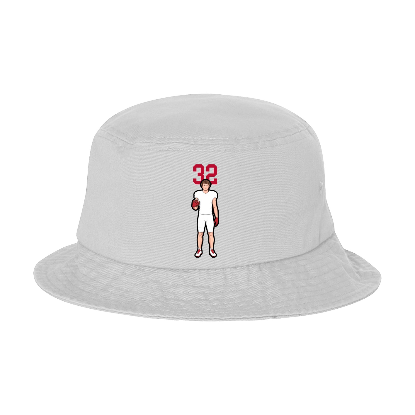 Bucket Cap — Number Top in White