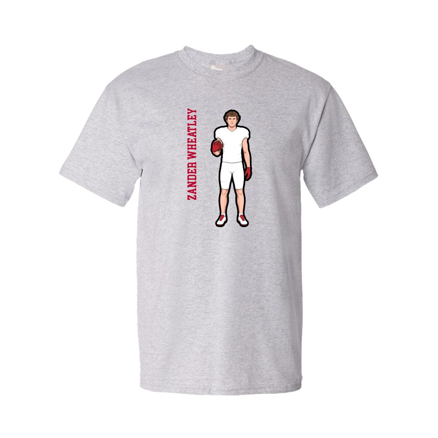 Tee — Name Vertical in Grey