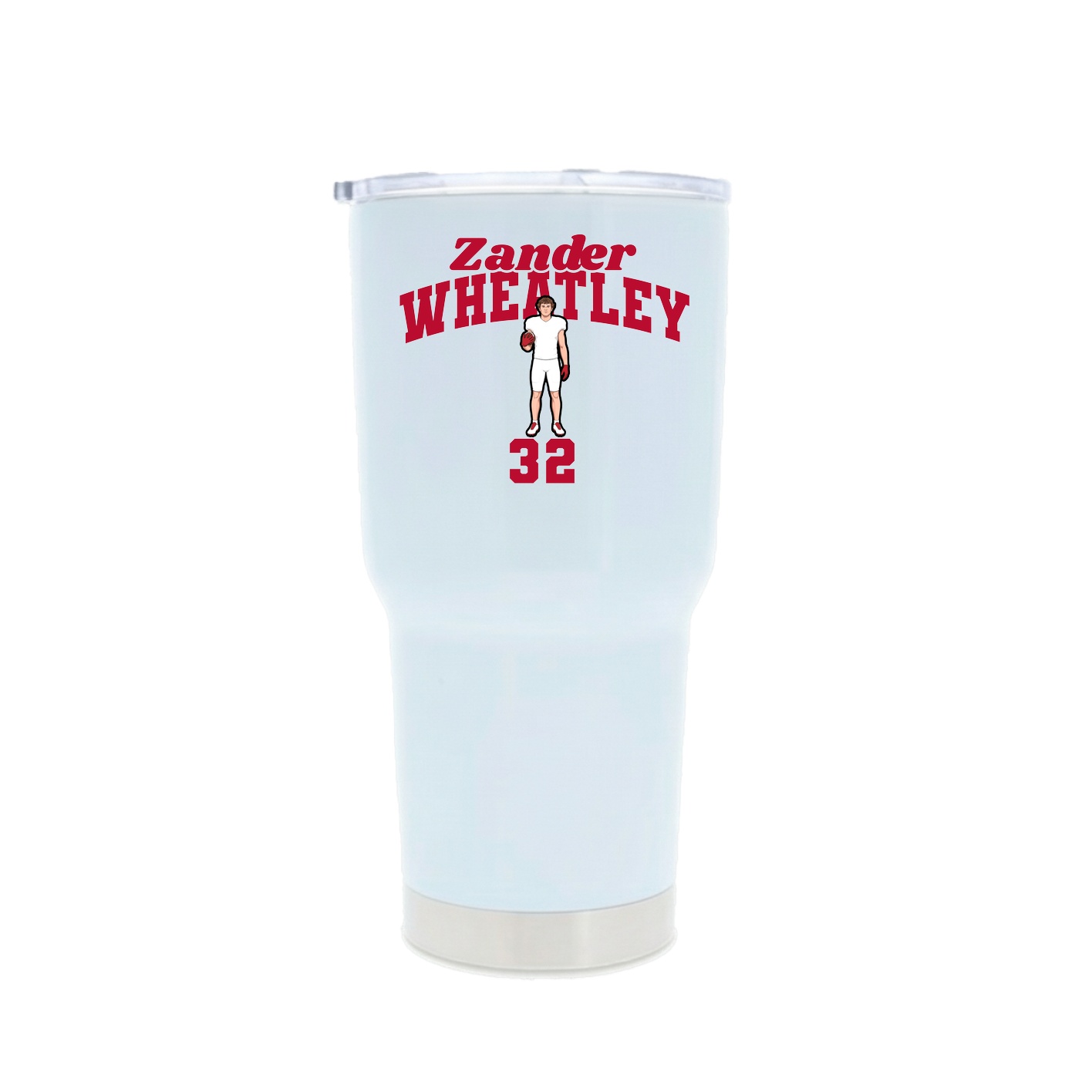 30oz Stainless Steel Tumbler — Signature Arch in White