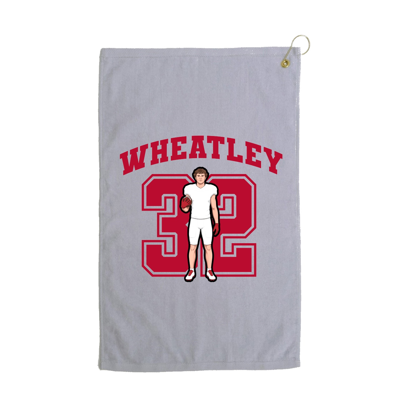 Golf Towel — Number in Grey