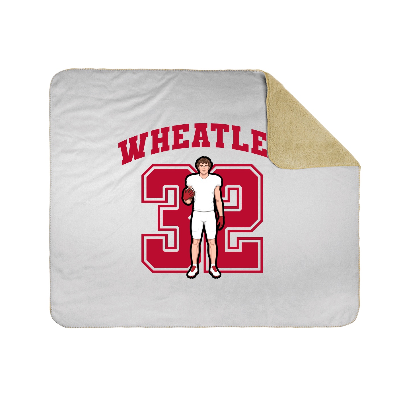 Throw Blanket — Number in White