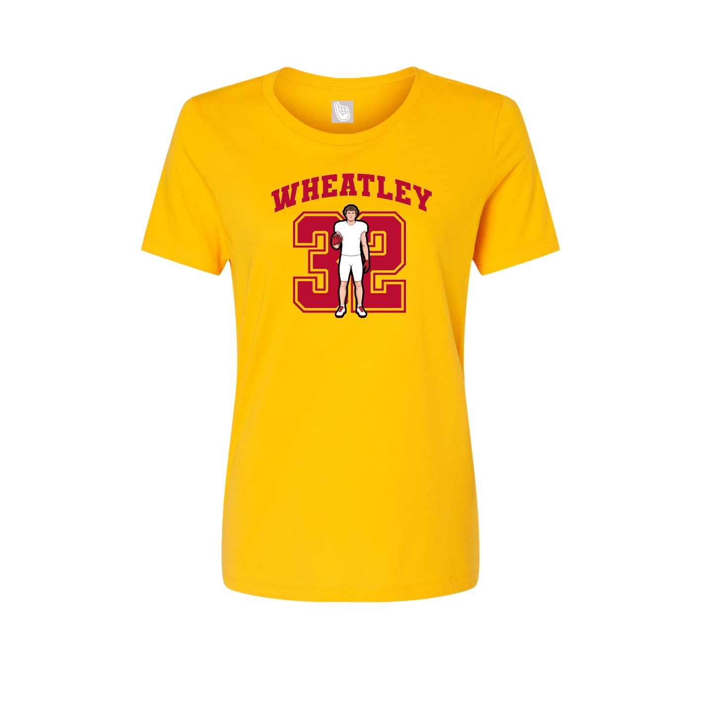 Fitted Women's Tee — Number in Gold
