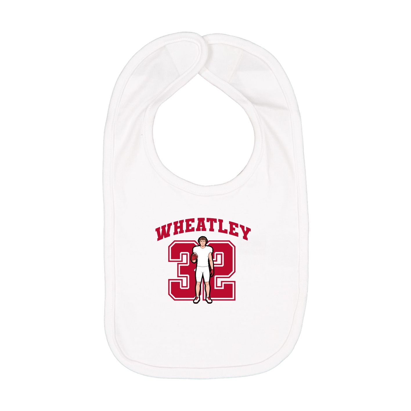 Infant Bib — Number in White