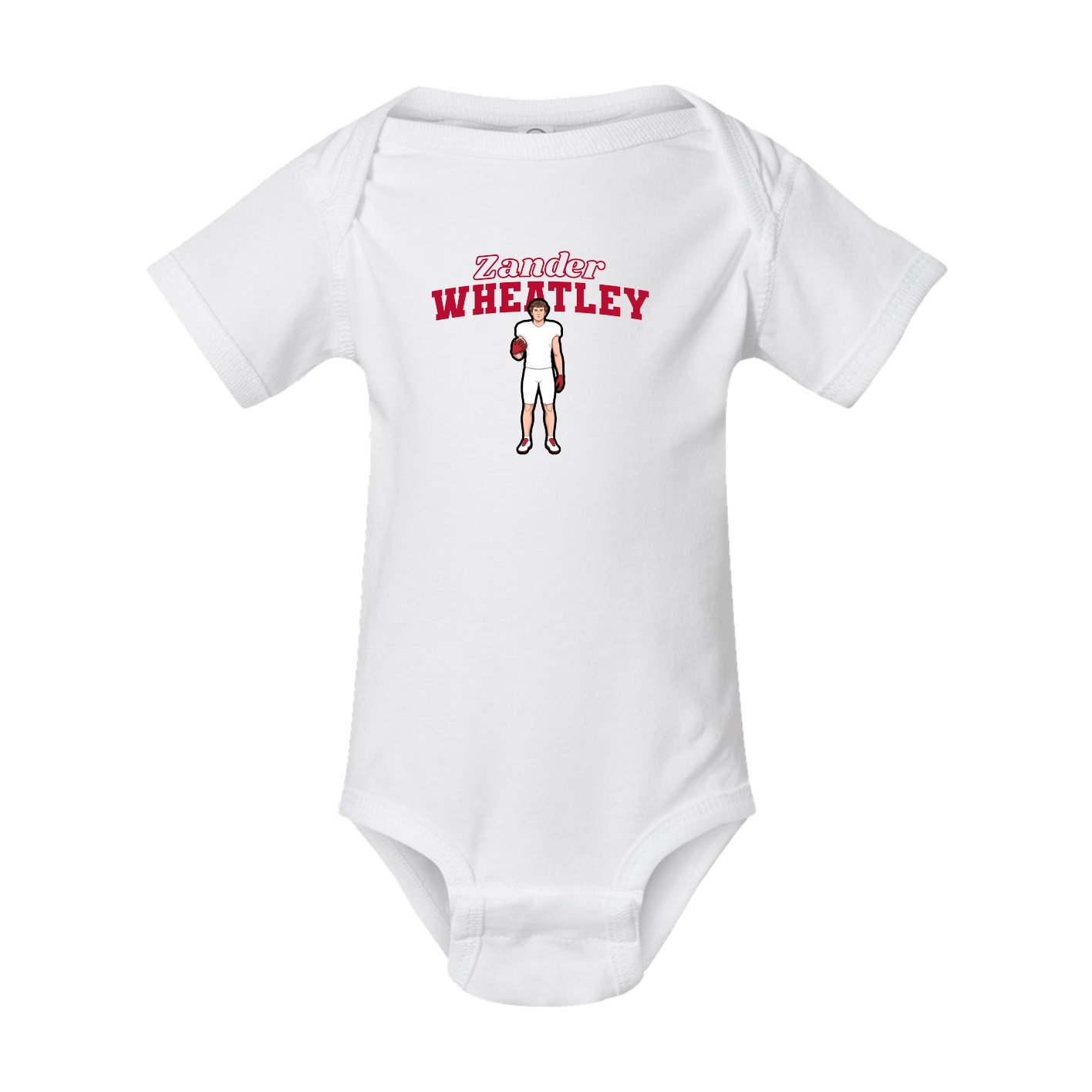 Baby Onesie — Name Arch in White