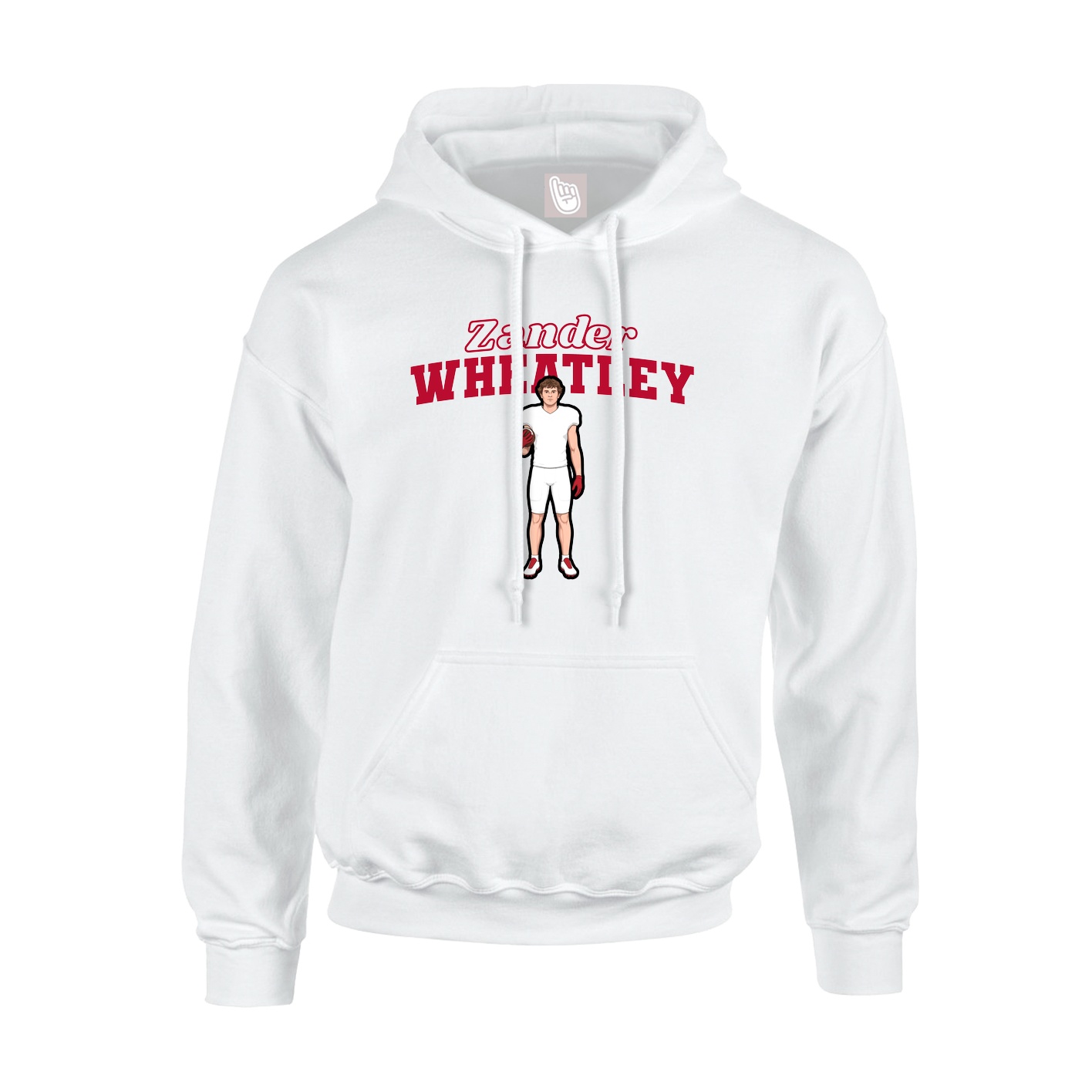 Hoodie — Name Arch in White