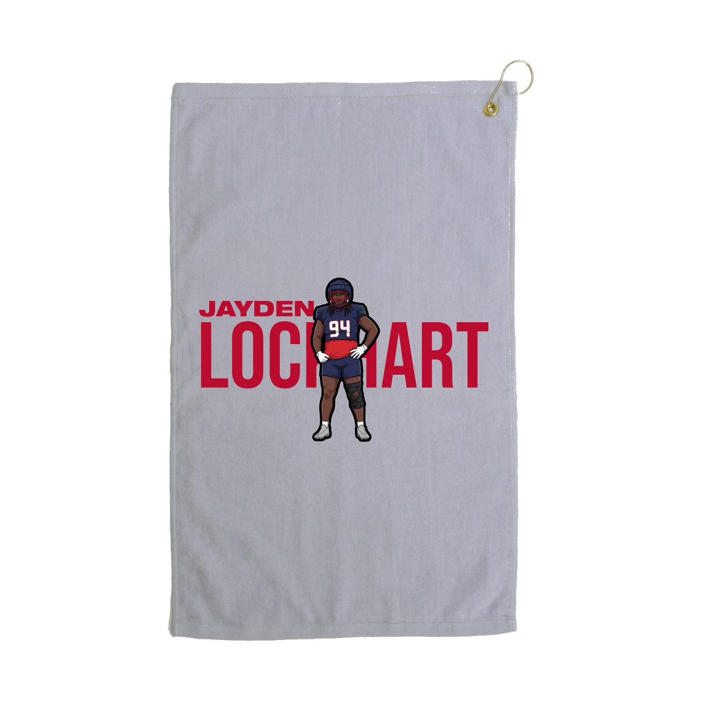 Golf Towel — Player Name in Grey