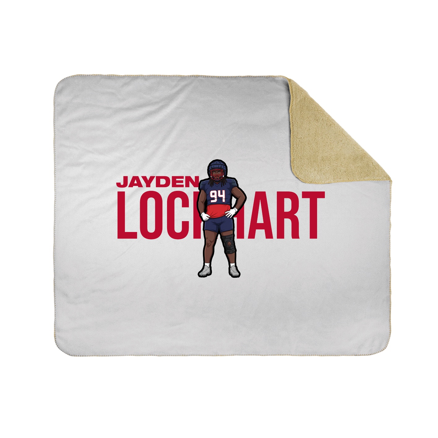 Throw Blanket — Player Name in White