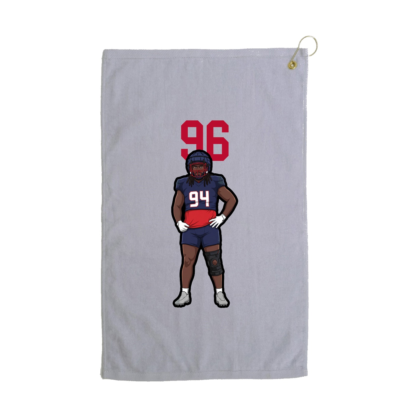 Golf Towel — Number Top in Grey