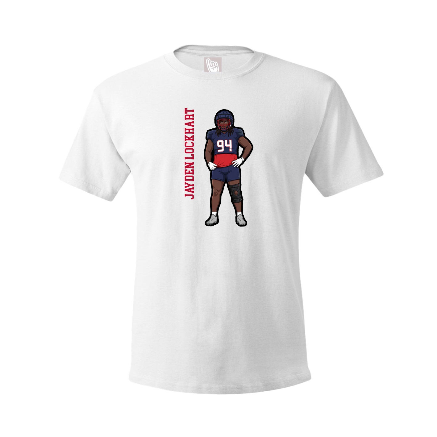 Youth Tee — Name Vertical in White