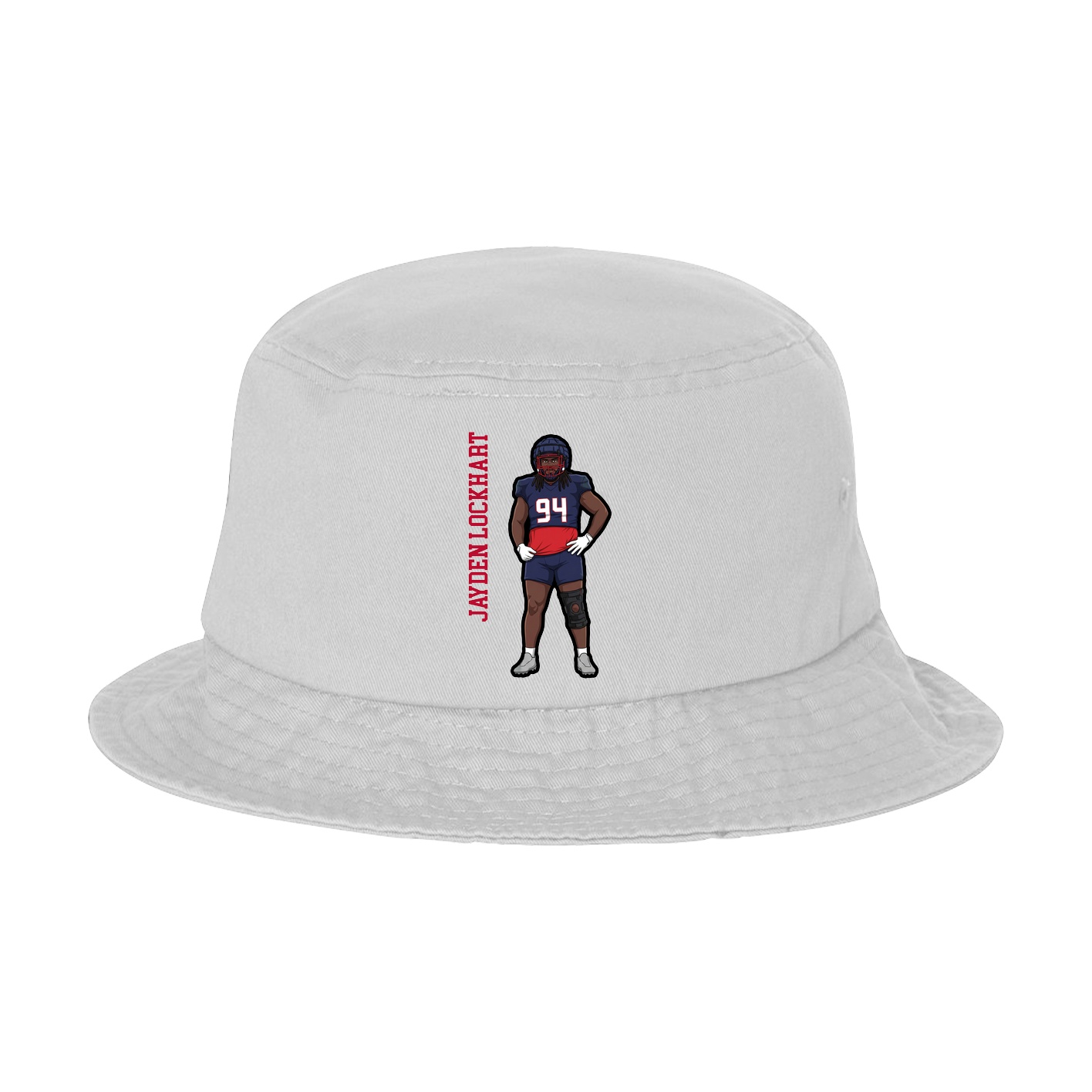 Bucket Cap — Name Vertical in White