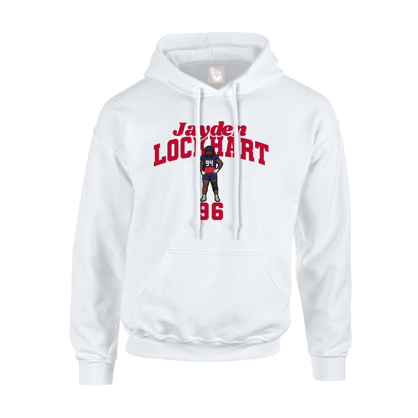 Hoodie — Signature Arch in White