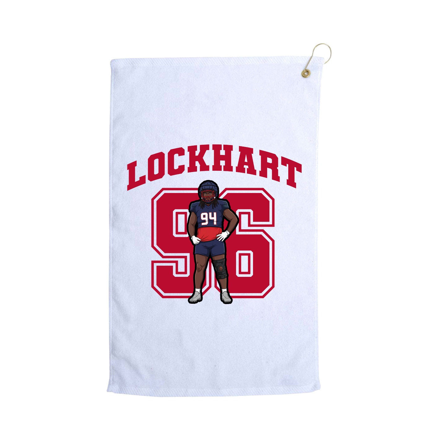 Golf Towel — Number in White