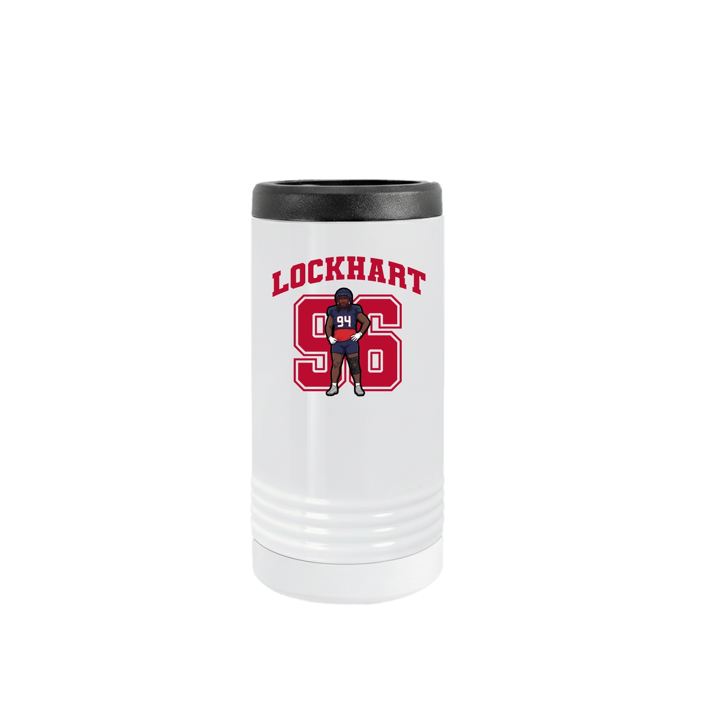 Slim Beverage Holder — Number in White