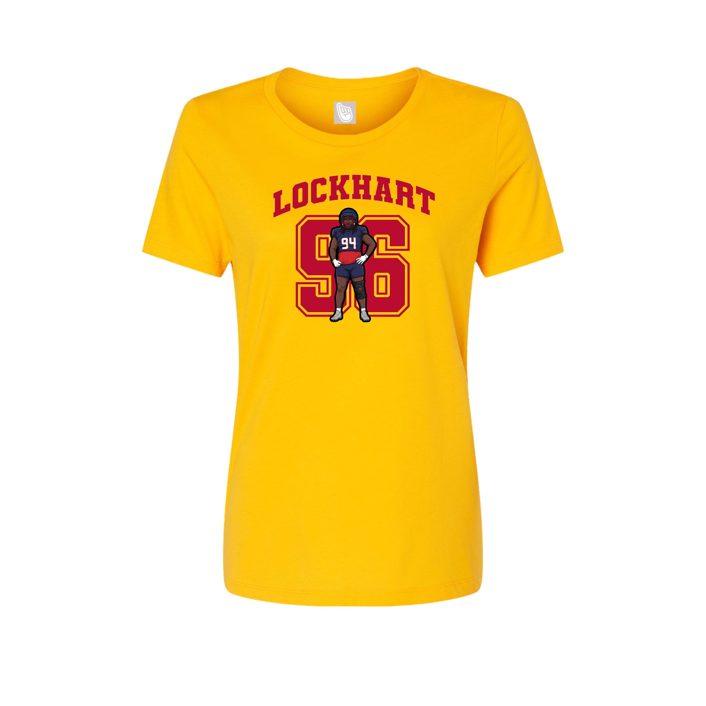 Fitted Women's Tee — Number in Gold