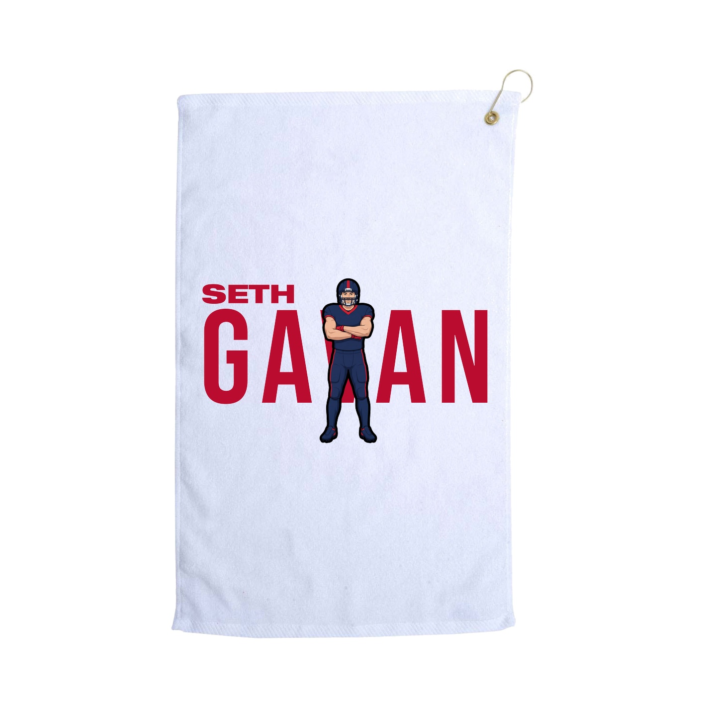 Golf Towel — Player Name in White