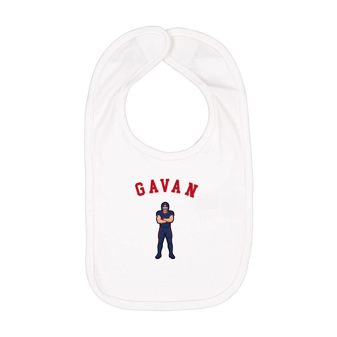Infant Bib — Shirsey Arch in White