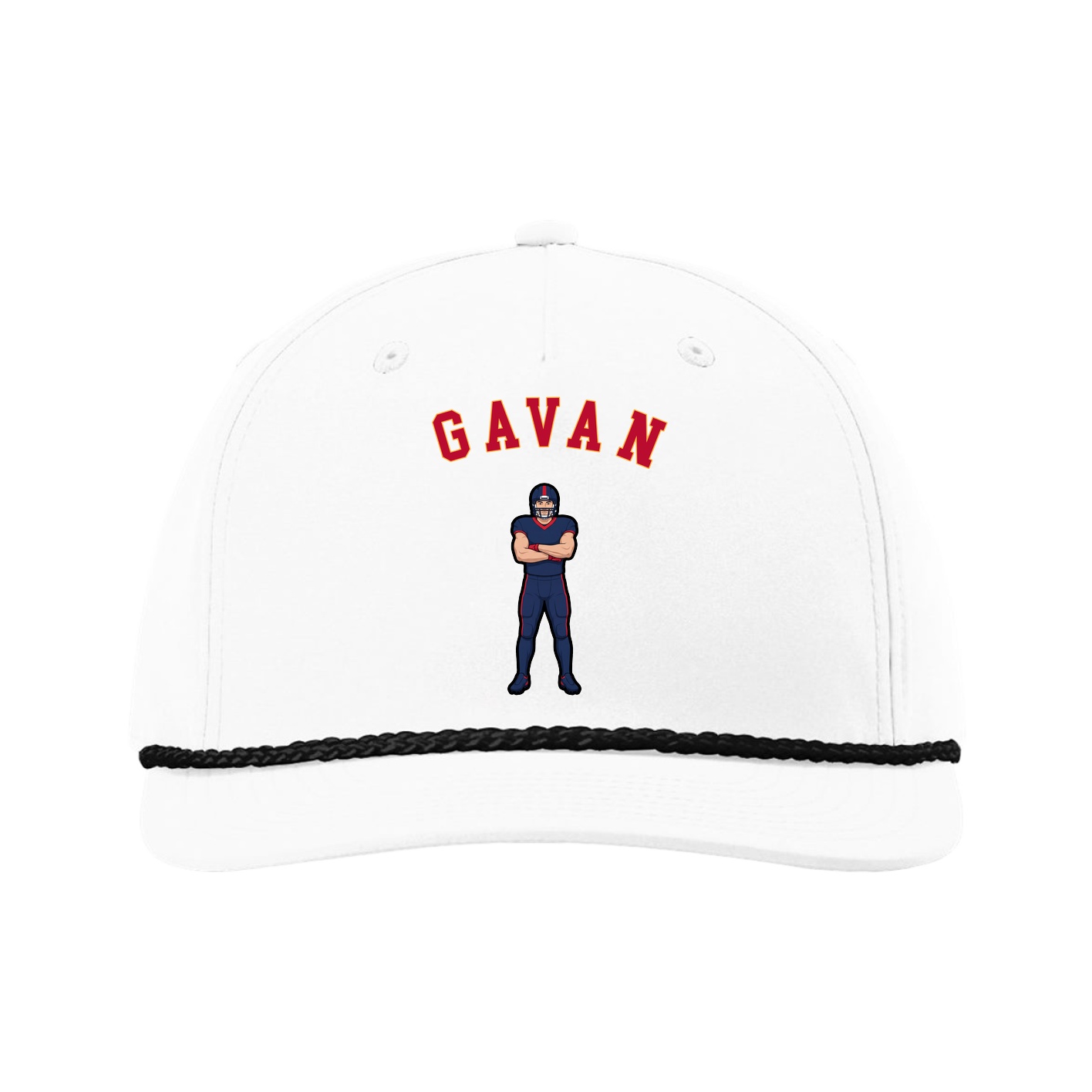 Five-Panel Classic Rope Cap — Shirsey Arch in White