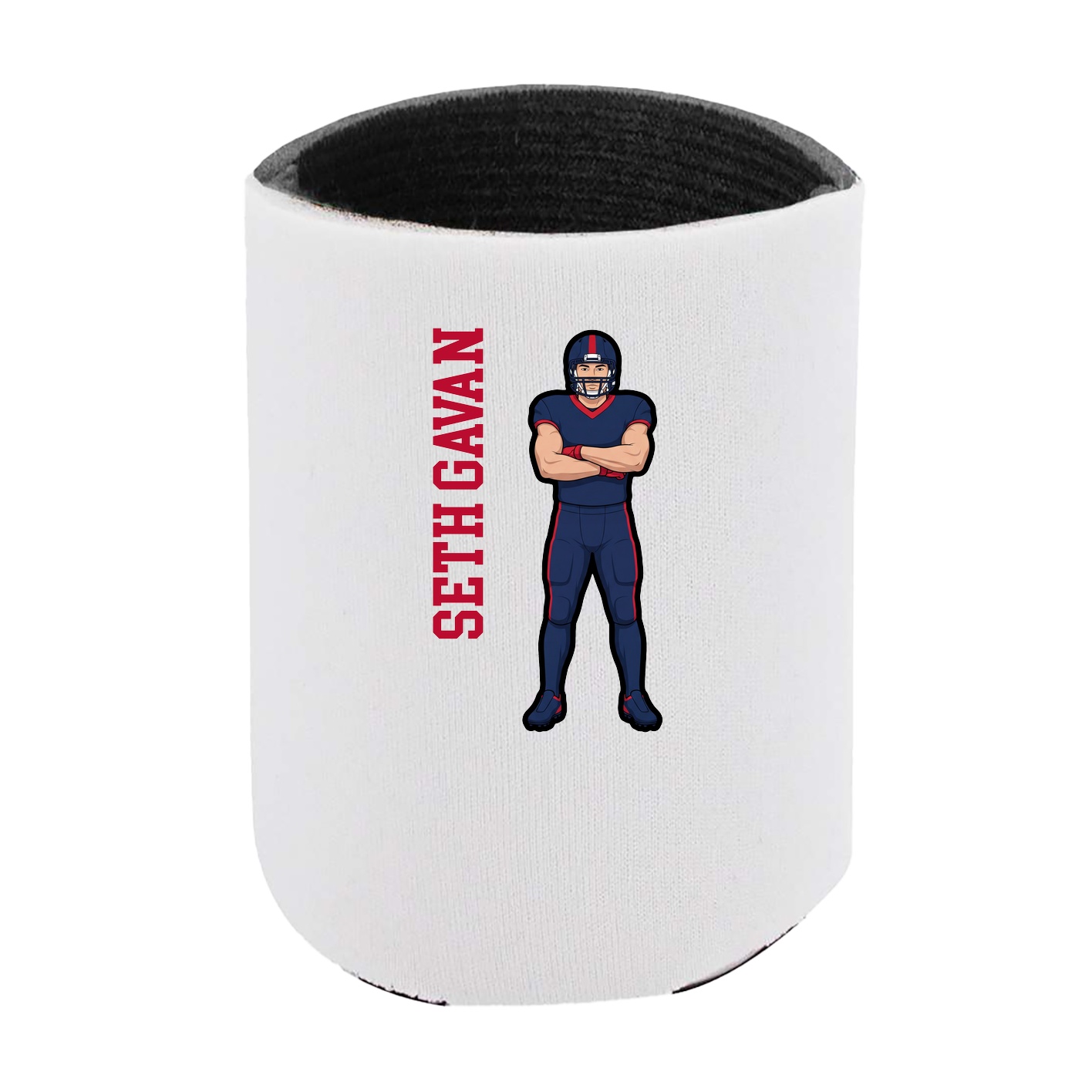 Can Holder — Name Vertical in White
