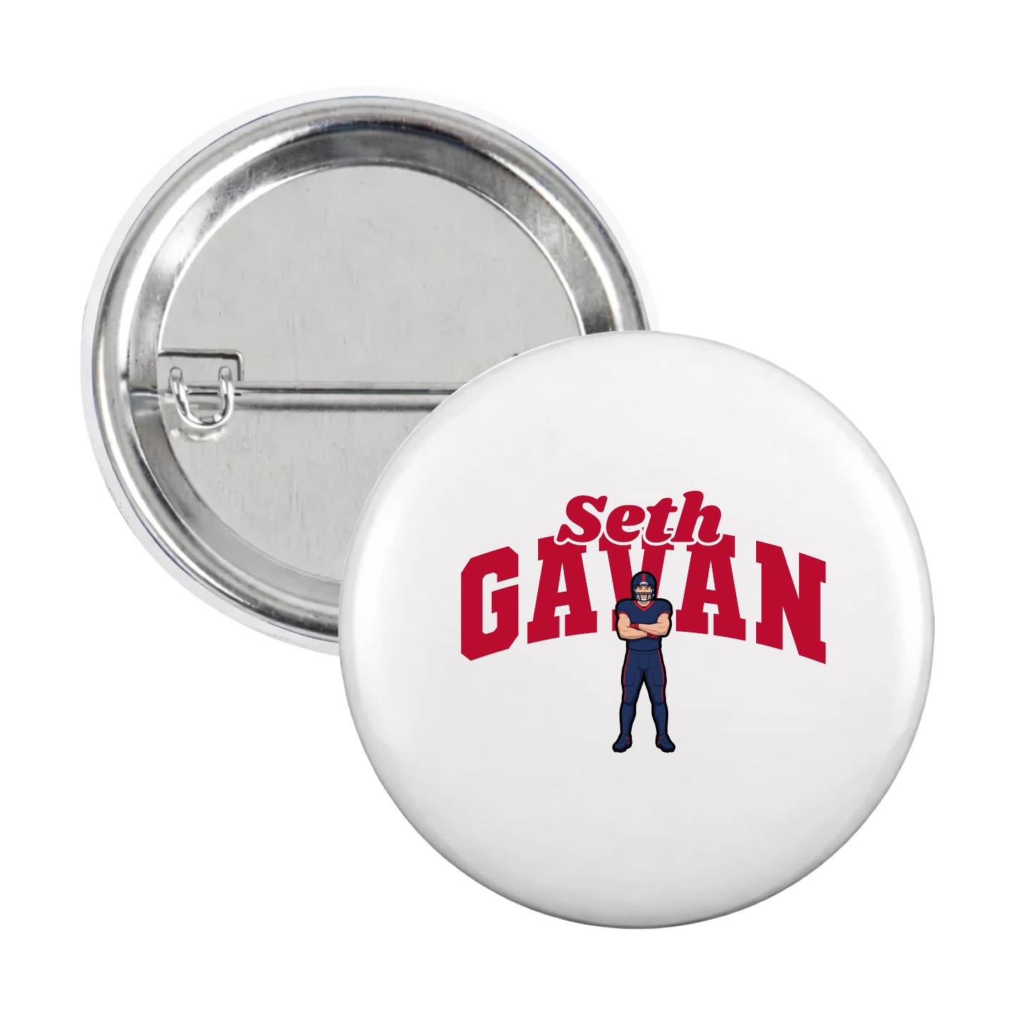 Game Day Button — Signature Arch in White