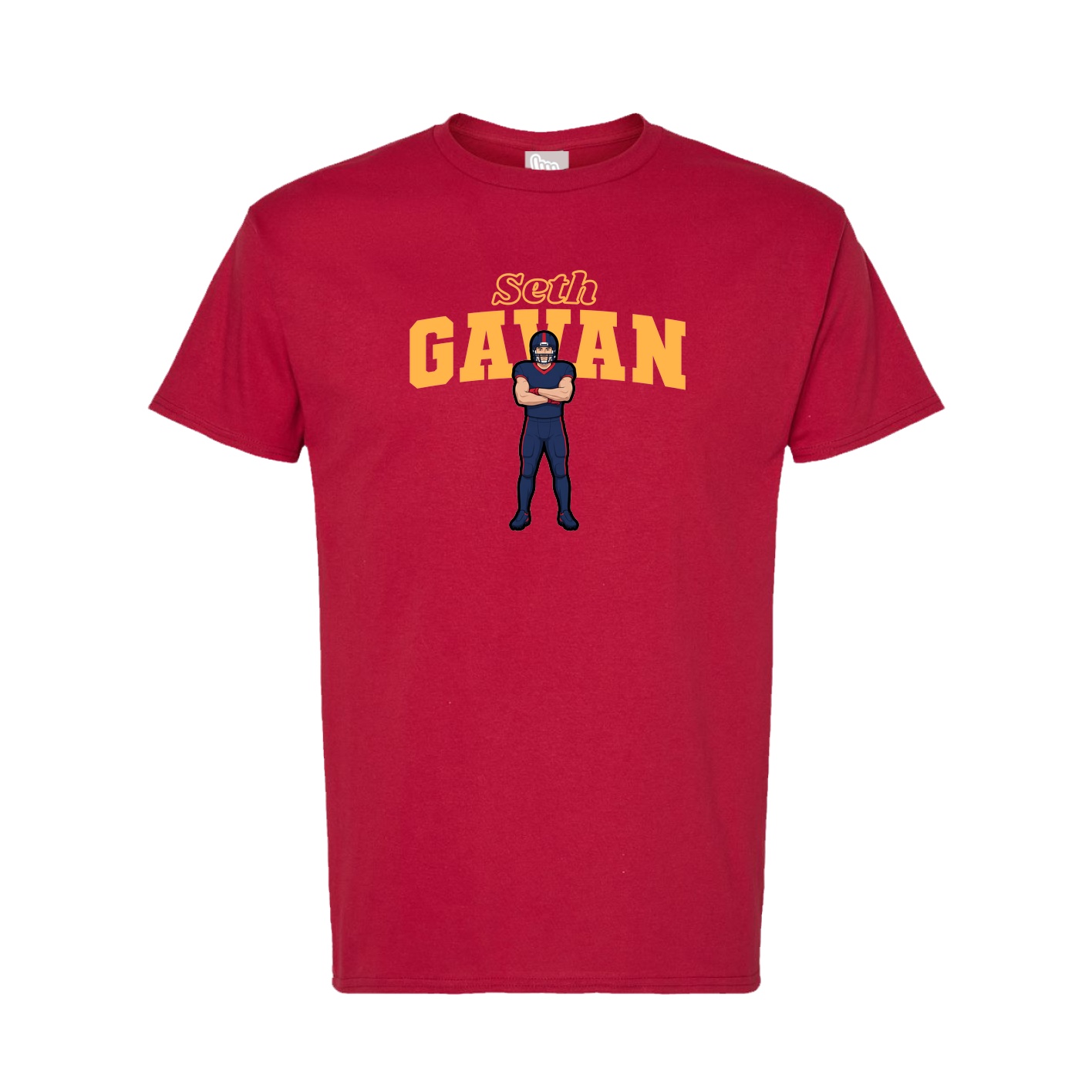 Tee — Name Arch in Crimson
