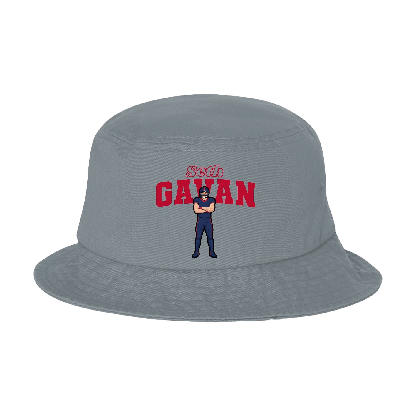 Bucket Cap — Name Arch in Grey