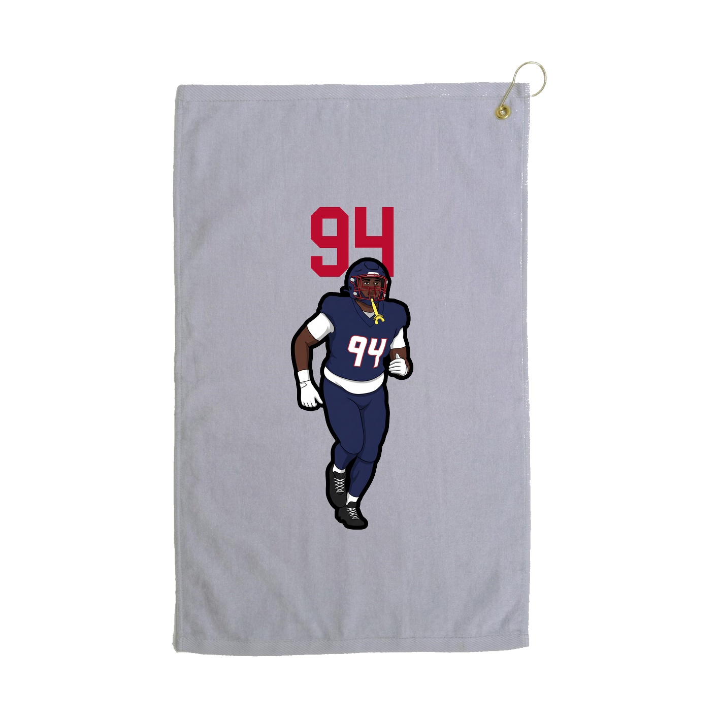 Golf Towel — Number Top in Grey