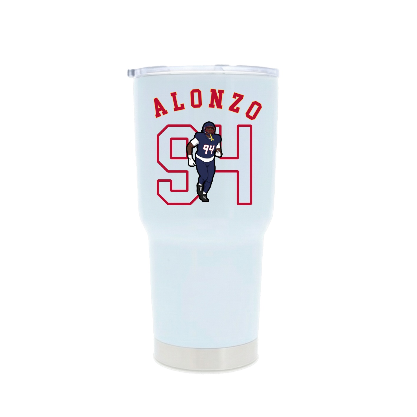 30oz Stainless Steel Tumbler — Shirsey Arch in White