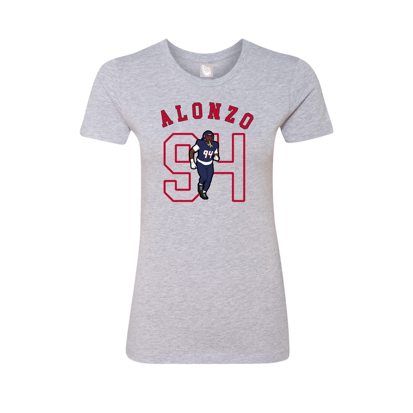 Fitted Women's Tee — Shirsey Arch in Grey