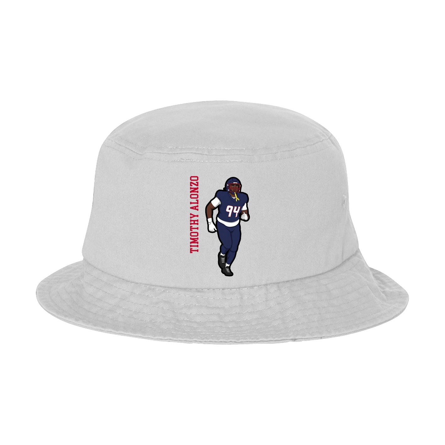 Bucket Cap — Name Vertical in White