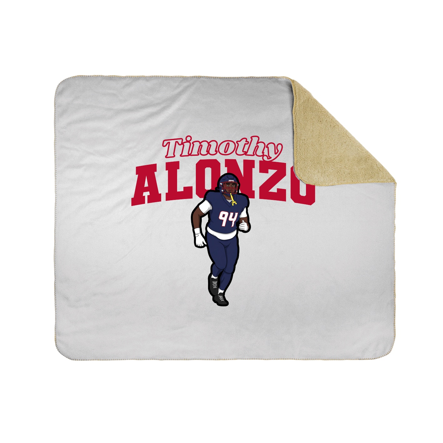 Throw Blanket — Name Arch in White