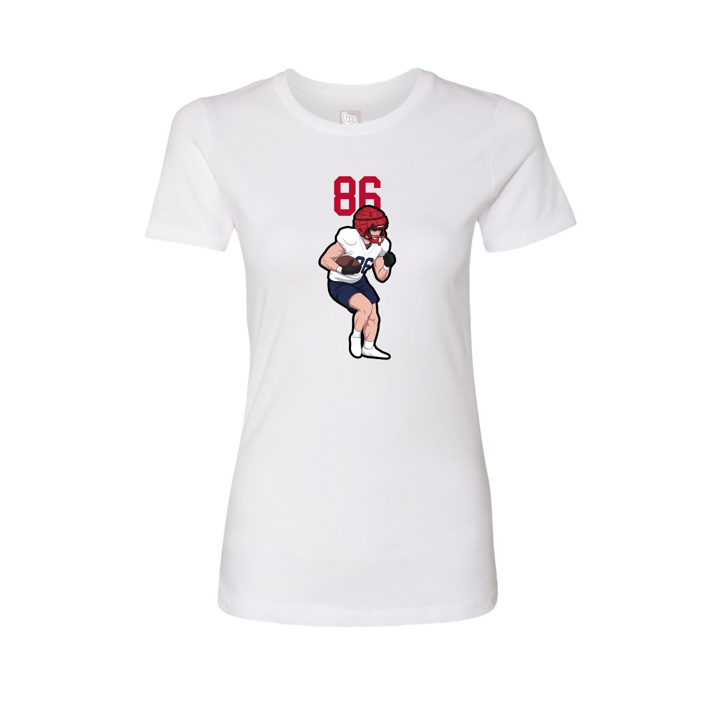 Fitted Women's Tee — Number Top in White