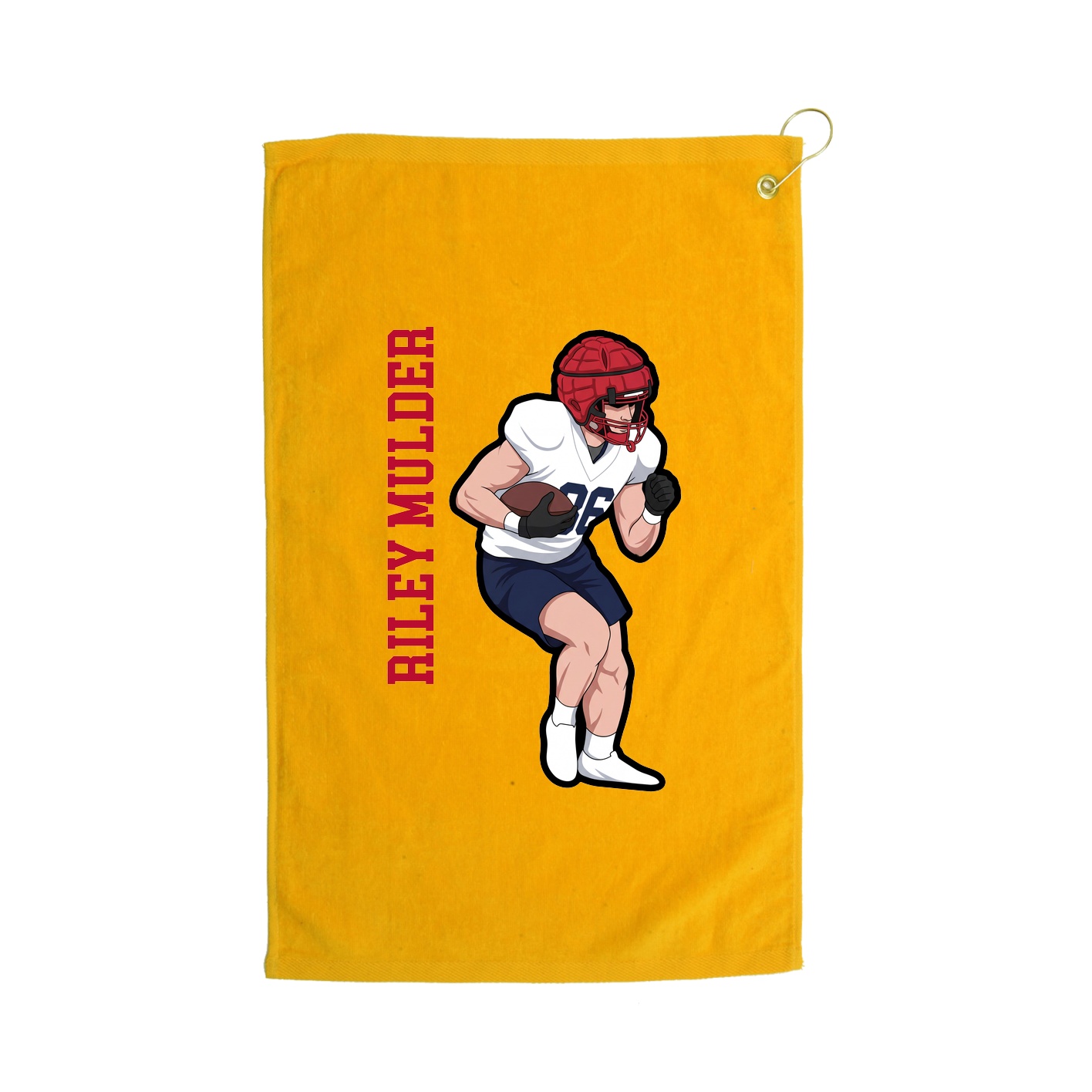 Golf Towel — Name Vertical in Gold