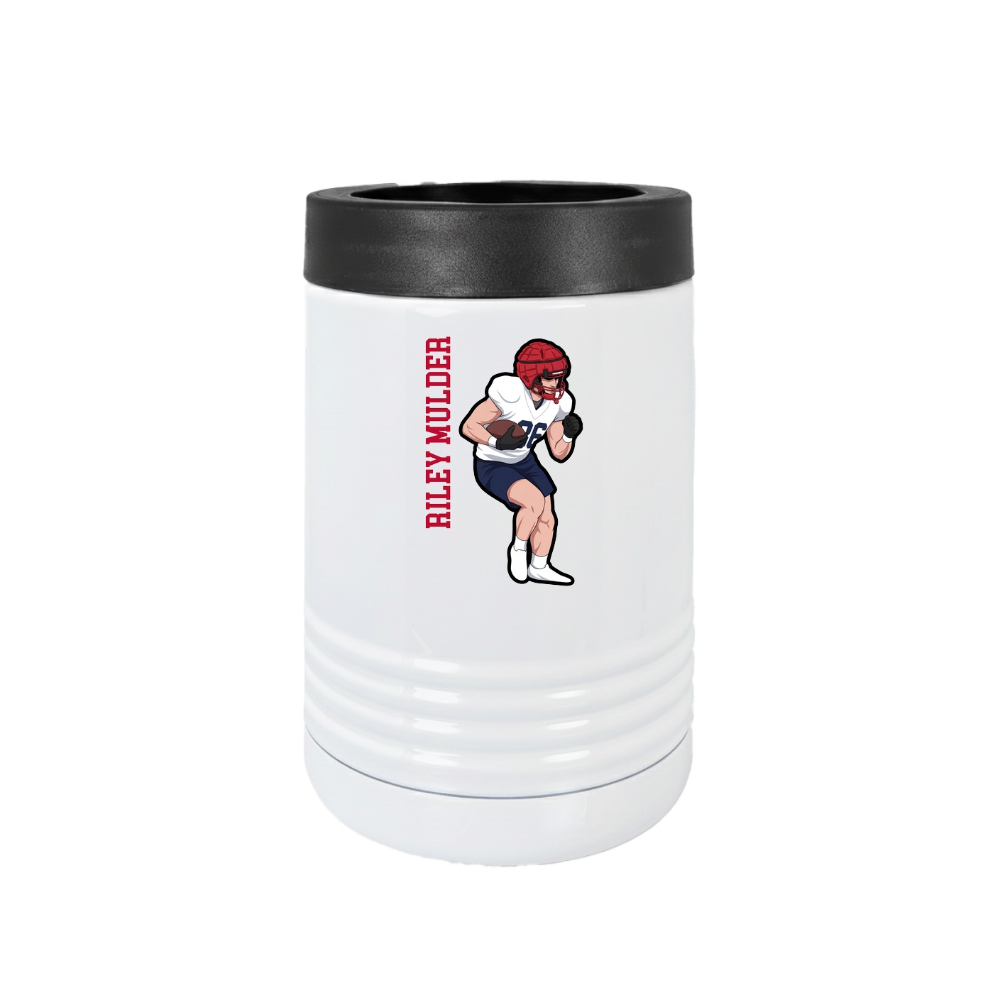 Beverage Holder — Name Vertical in White