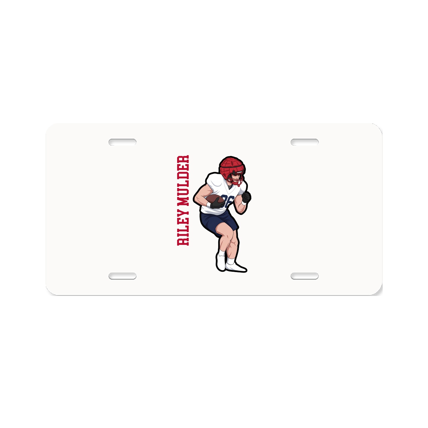 License Plate — Name Vertical in Classic